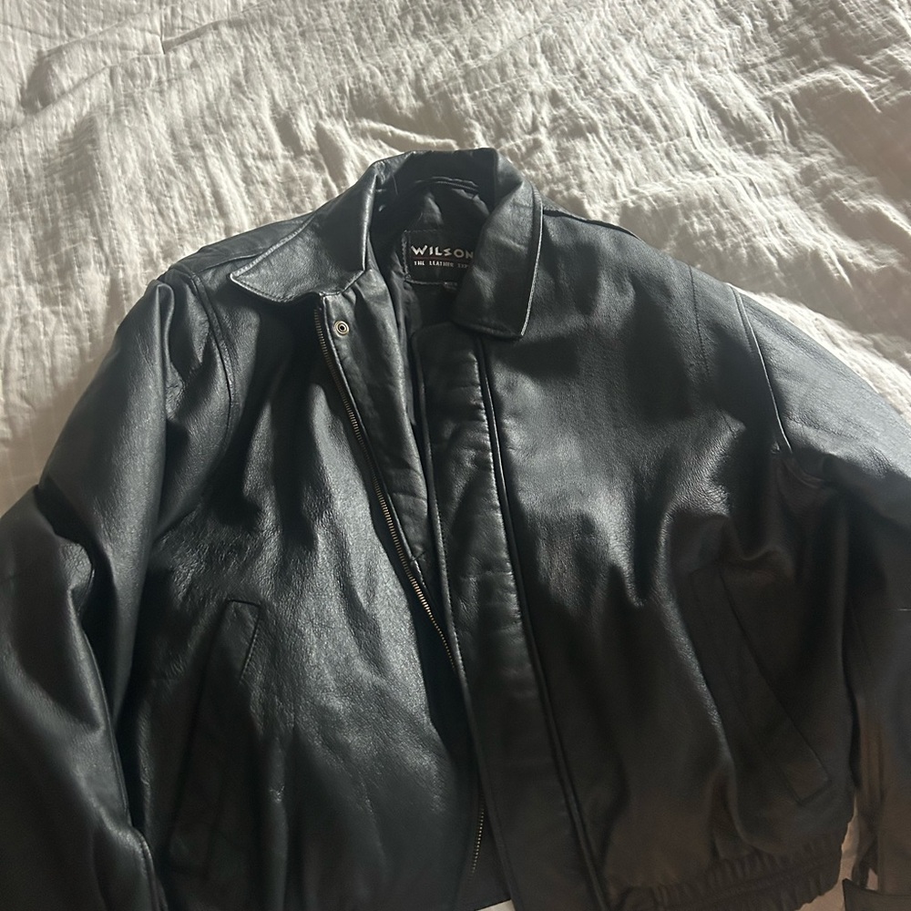 Wilson Men's Black Leather Jacket
